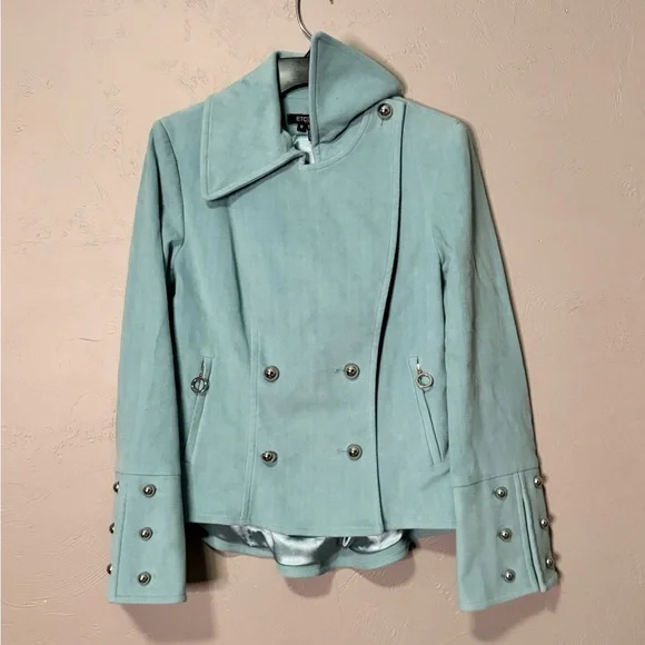 Etcetera Women's Light Blue Double-Breasted Jacket - Picture 3 of 8